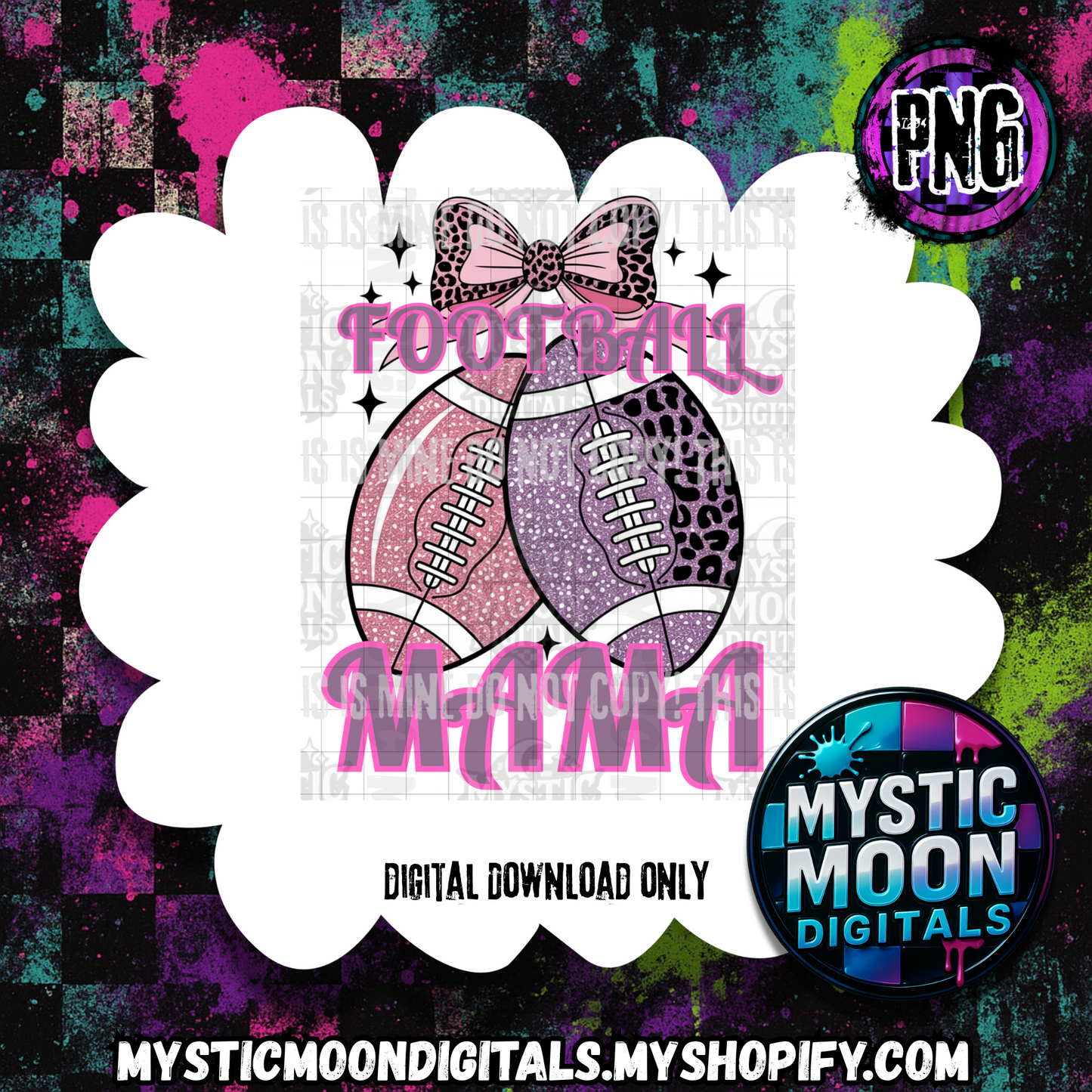 Football Mama PNG | Digital File | Digital Download Only