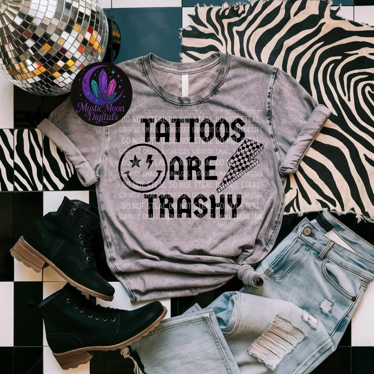 Tattoos Are Trashy PNG | Digital File | Digital Download Only