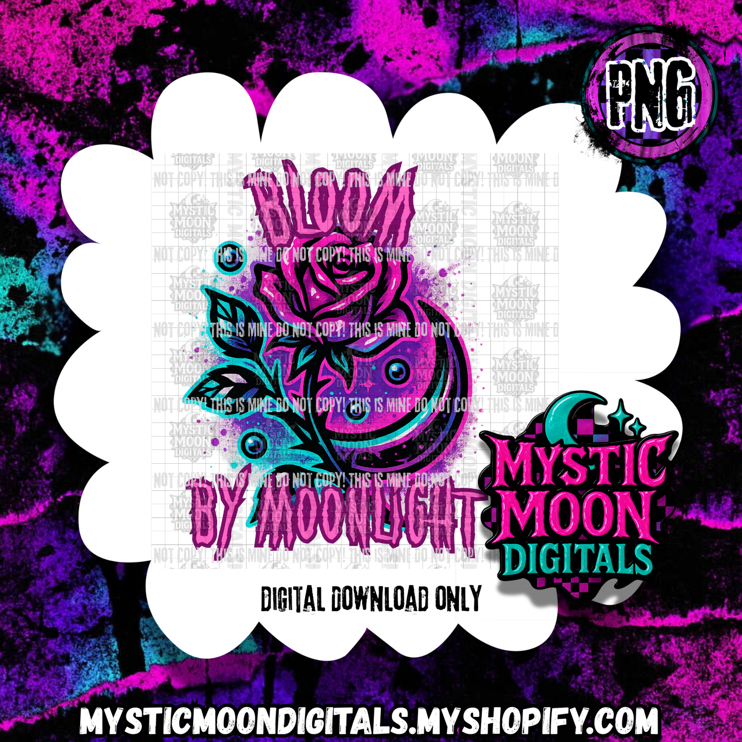 Bloom By Moonlight PNG | Digital File | Digital Download Only