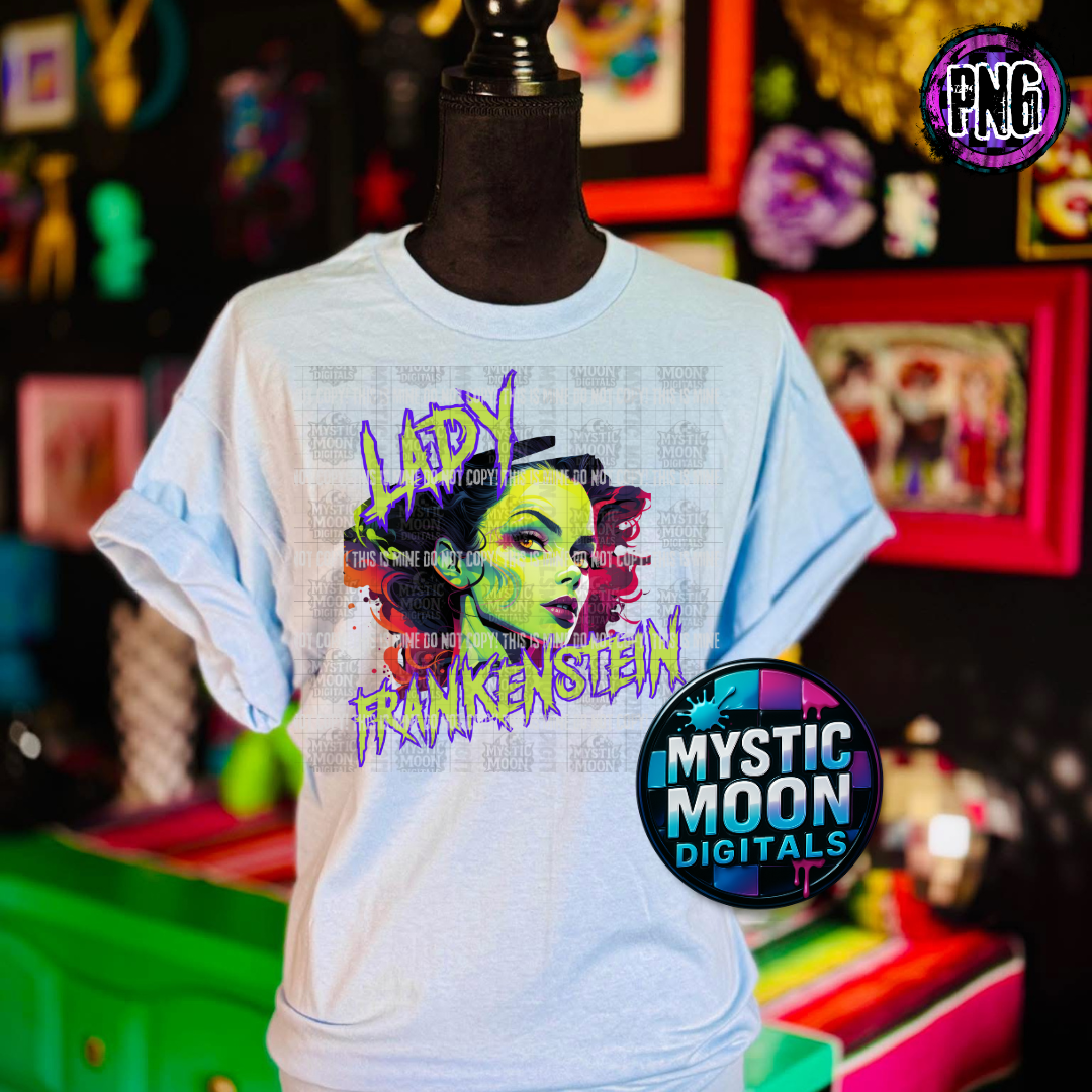 Lady Frankenstein PNG | Digital File | Digital Download Only