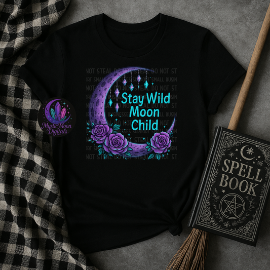 Stay Wild Moon Child PNG | Digital File | Digital Download Only