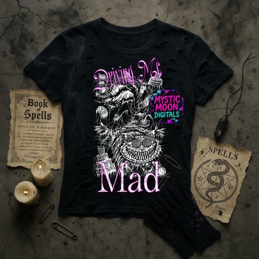 Driving Me Mad Knockout (Black Shirt Only) PNG | Digital File | Digital Download Only
