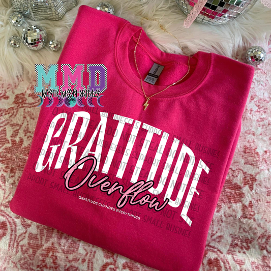 Gratitude Overflow PNG | Digital File | Digital Download Only