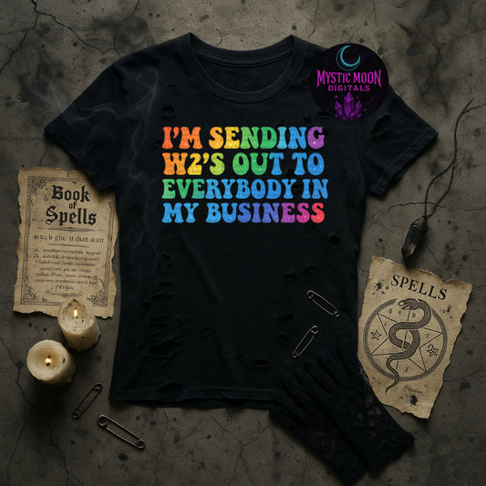 Sending W2s Out PNG | Digital File | Digital Download Only