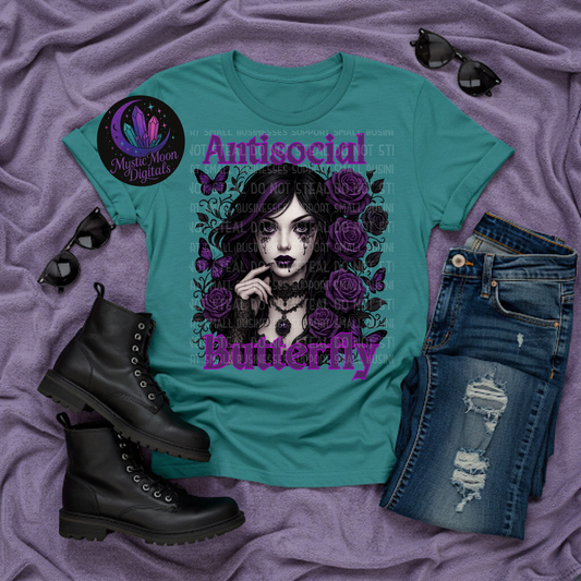 Antisocial Butterfly V2 PNG | Digital File | Digital Download Only