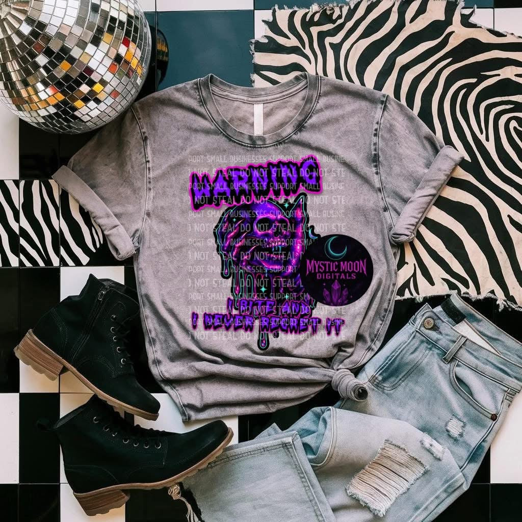 Warning I Bite PNG | Digital File | Digital Download Only
