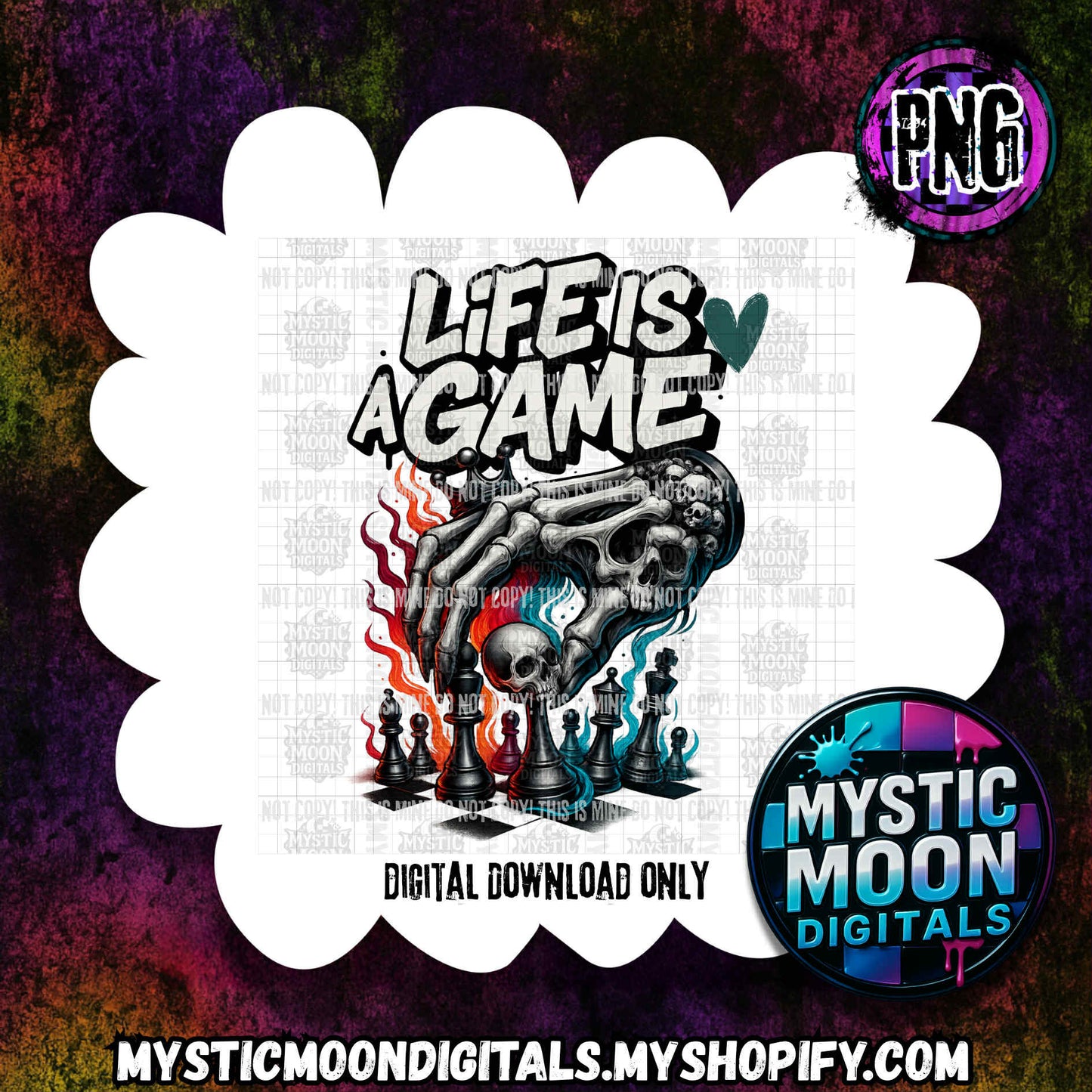 Life Is A Game PNG | Digital File | Digital Download Only