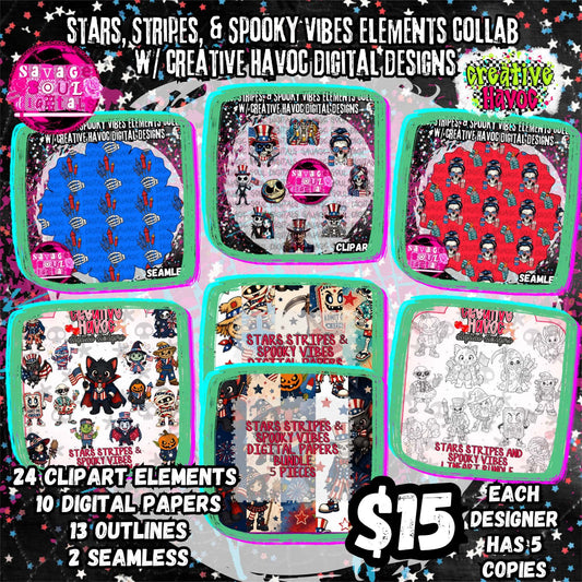 Stars Stripes And Spooky Collab With Creative Havoc  | PNG | Collabs | Digital Files Only | Digital Download Only