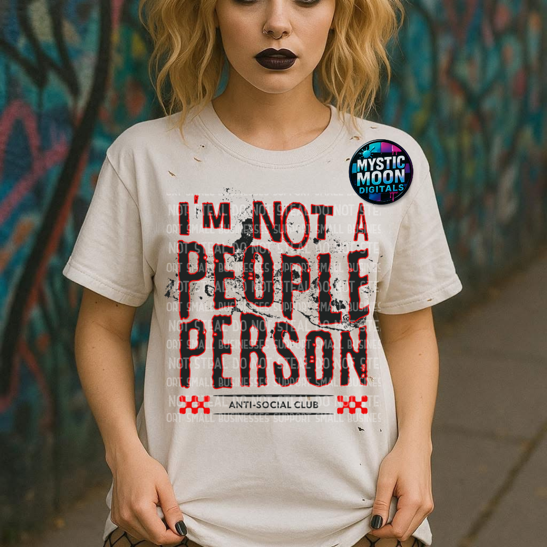 Not A People Person PNG | Digital File | Digital Download Only