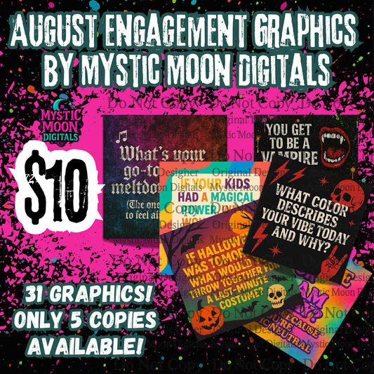 August Engagement Graphics | Digital Files